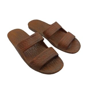 Pali Hawaii Unisex‎ 100% Vegan Jesus Style J-Slides Jandals Sandals Size 10